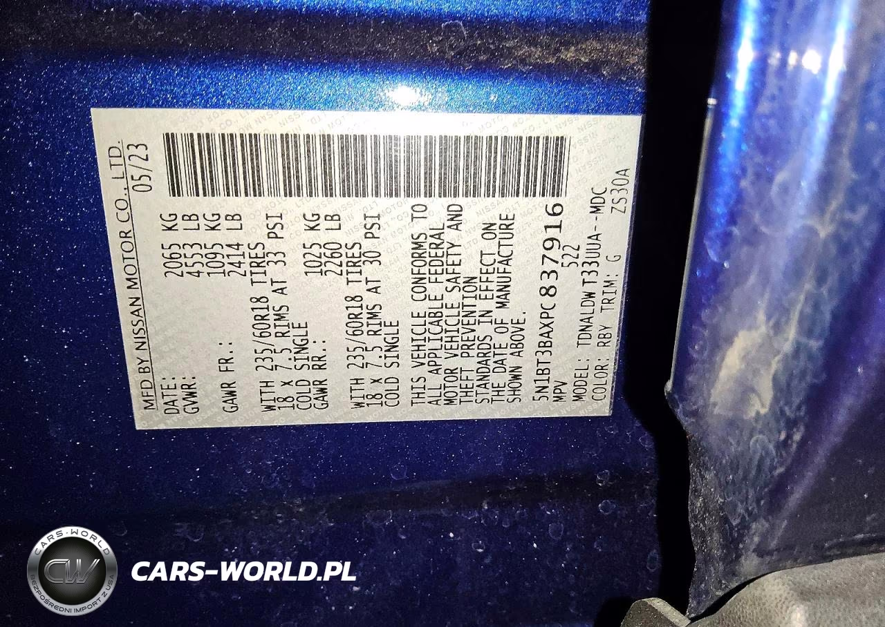 2023 Nissan Rogue Sv VIN:5N1BT3BAXPC837916 - 12