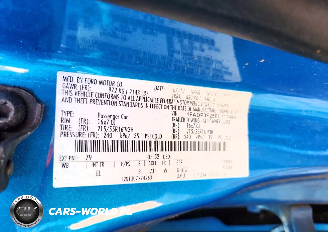 2014 Ford Focus Se VIN:1FADP3F25EL117494 - 12