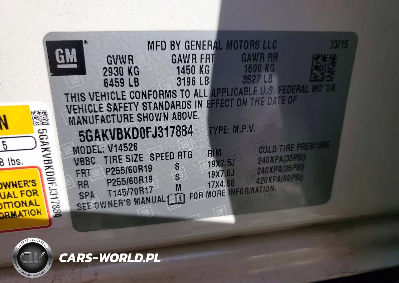 2015 Buick Enclave VIN:5GAKVBKD0FJ317884 - 13