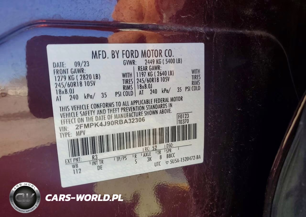 2024 Ford Edge Sel VIN:2FMPK4J90RBA32306 - 13