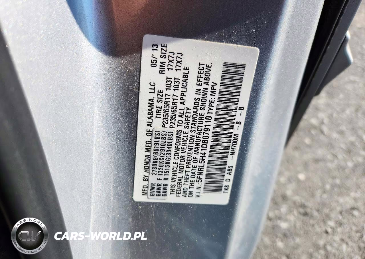 2013 Honda Odyssey Ex VIN:5FNRL5H41DB079110 - 13