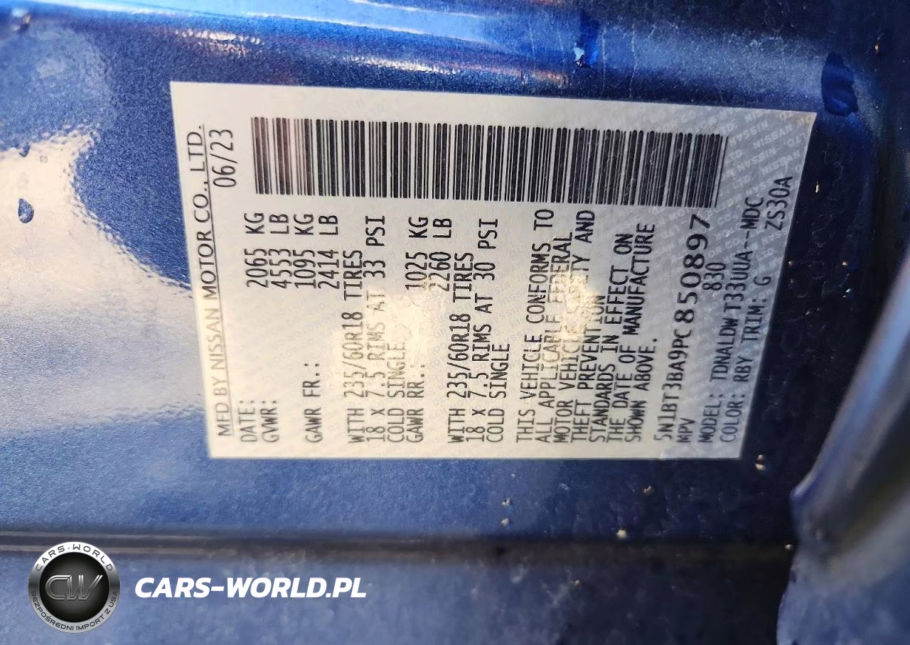 2023 Nissan Rogue Sv VIN:5N1BT3BA9PC850897 - 13