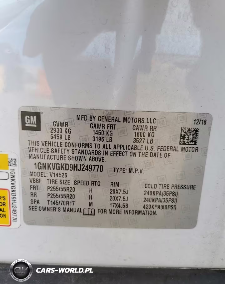 2017 Chev Traverse Lt VIN:1GNKVGKD9HJ249770 - 13