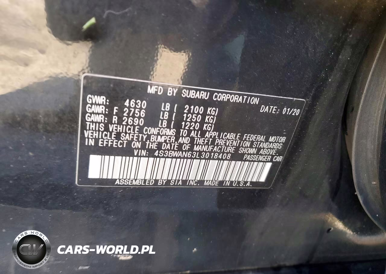 2020 Subaru Legacy Limited VIN:4S3BWAN63L3018408 - 12