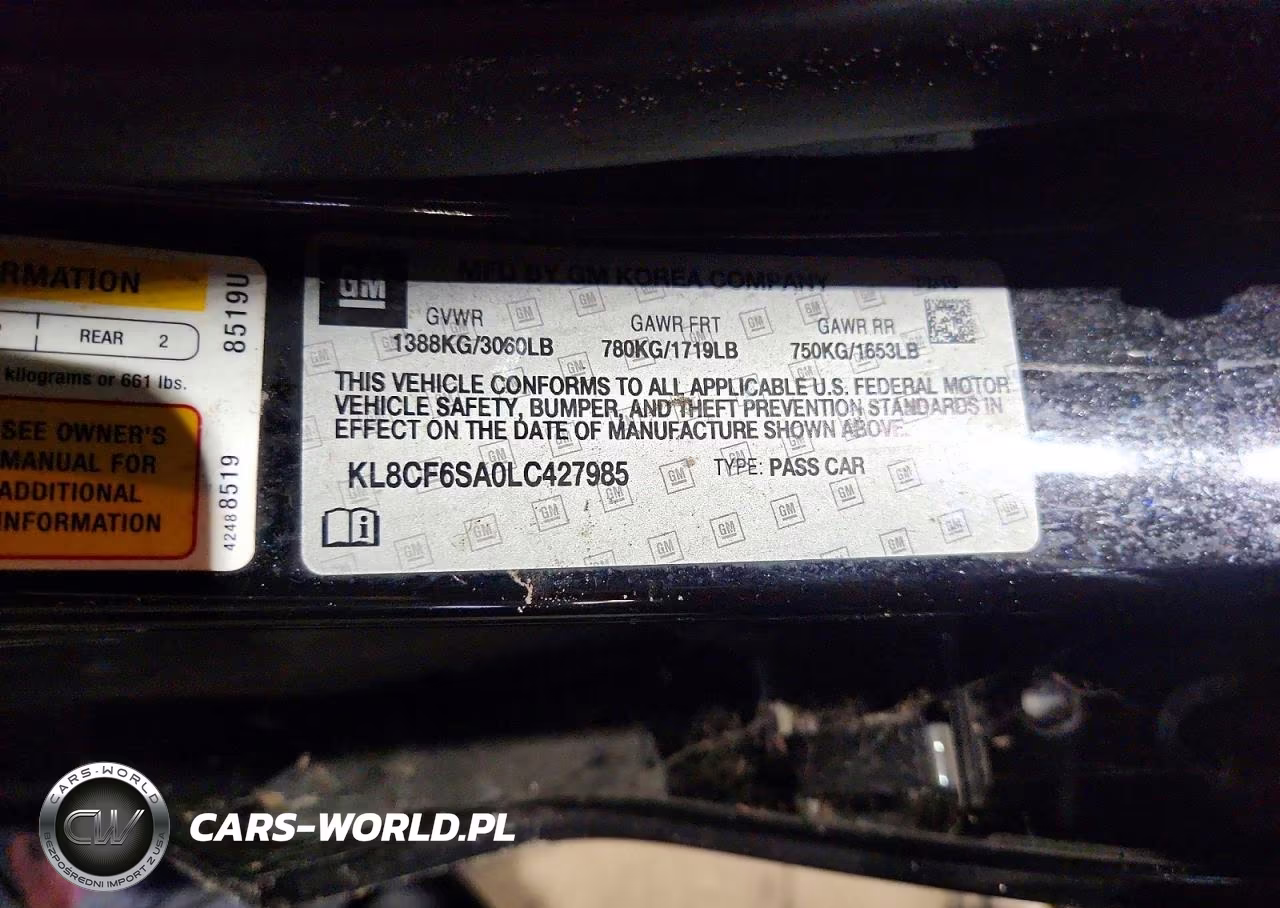 2020 Chevrolet Spark 2Lt VIN:KL8CF6SA0LC427985 - 13