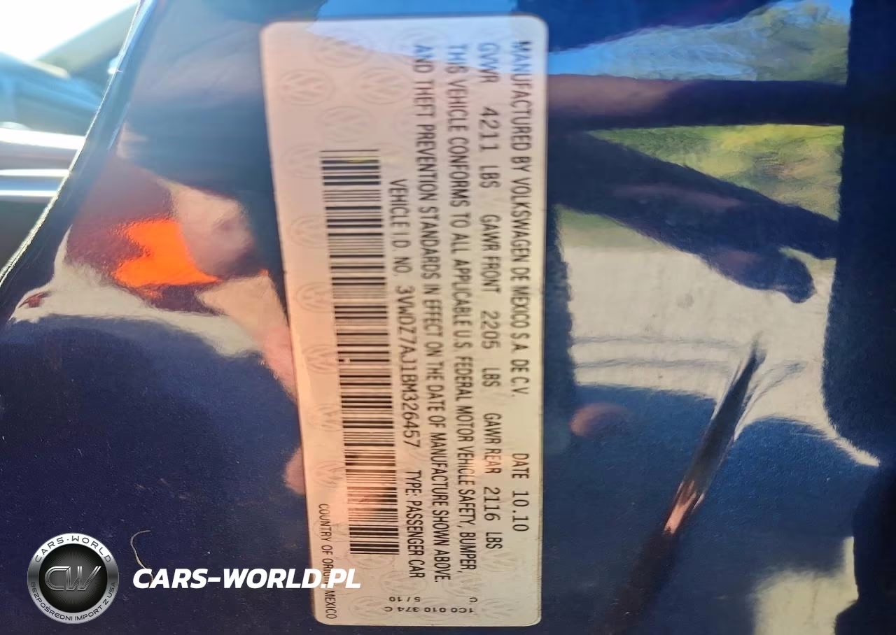 2011 Volkswagen Jetta Se VIN:3VWDZ7AJ1BM326457 - 12