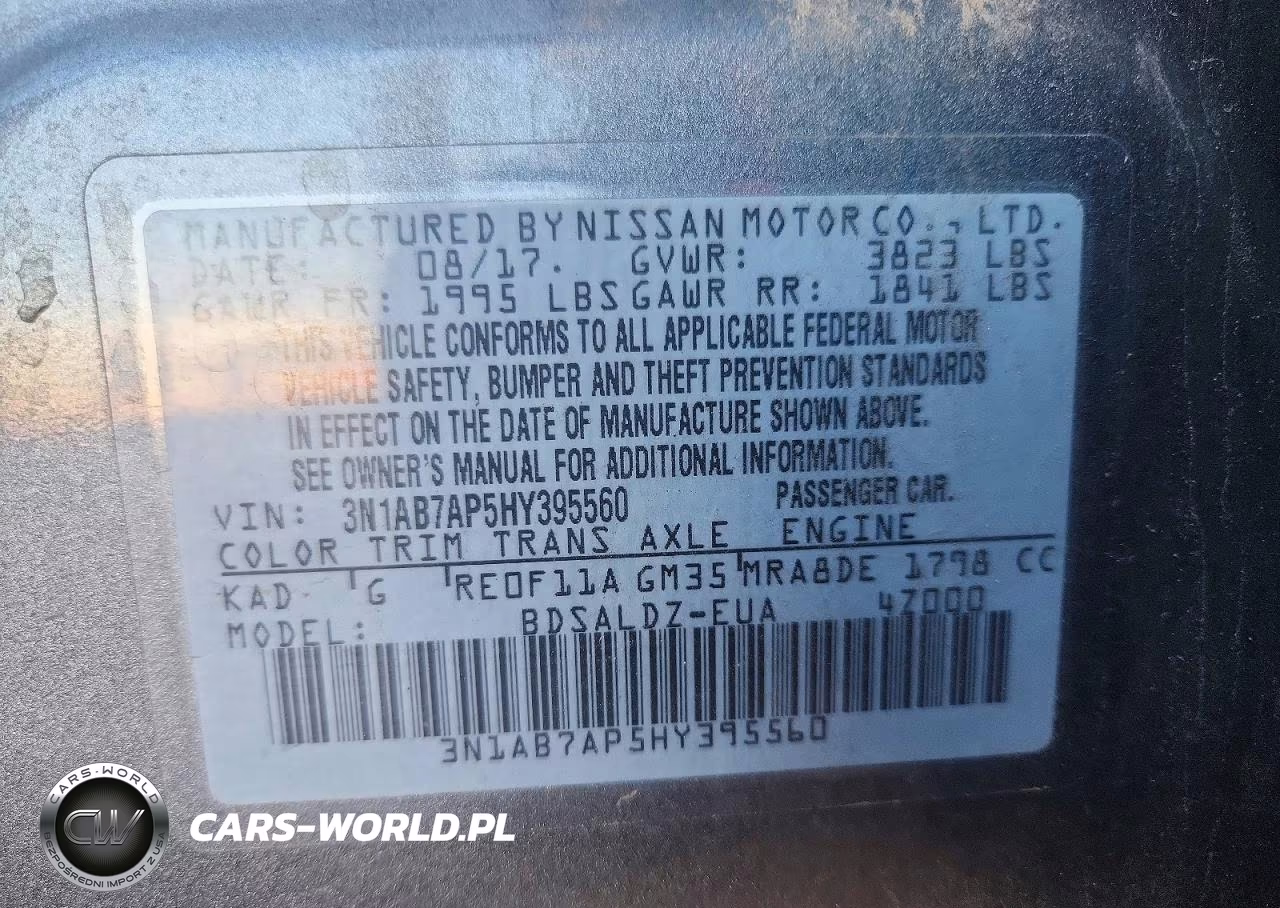 2017 Nissan Sentra Sv VIN:3N1AB7AP5HY395560 - 12