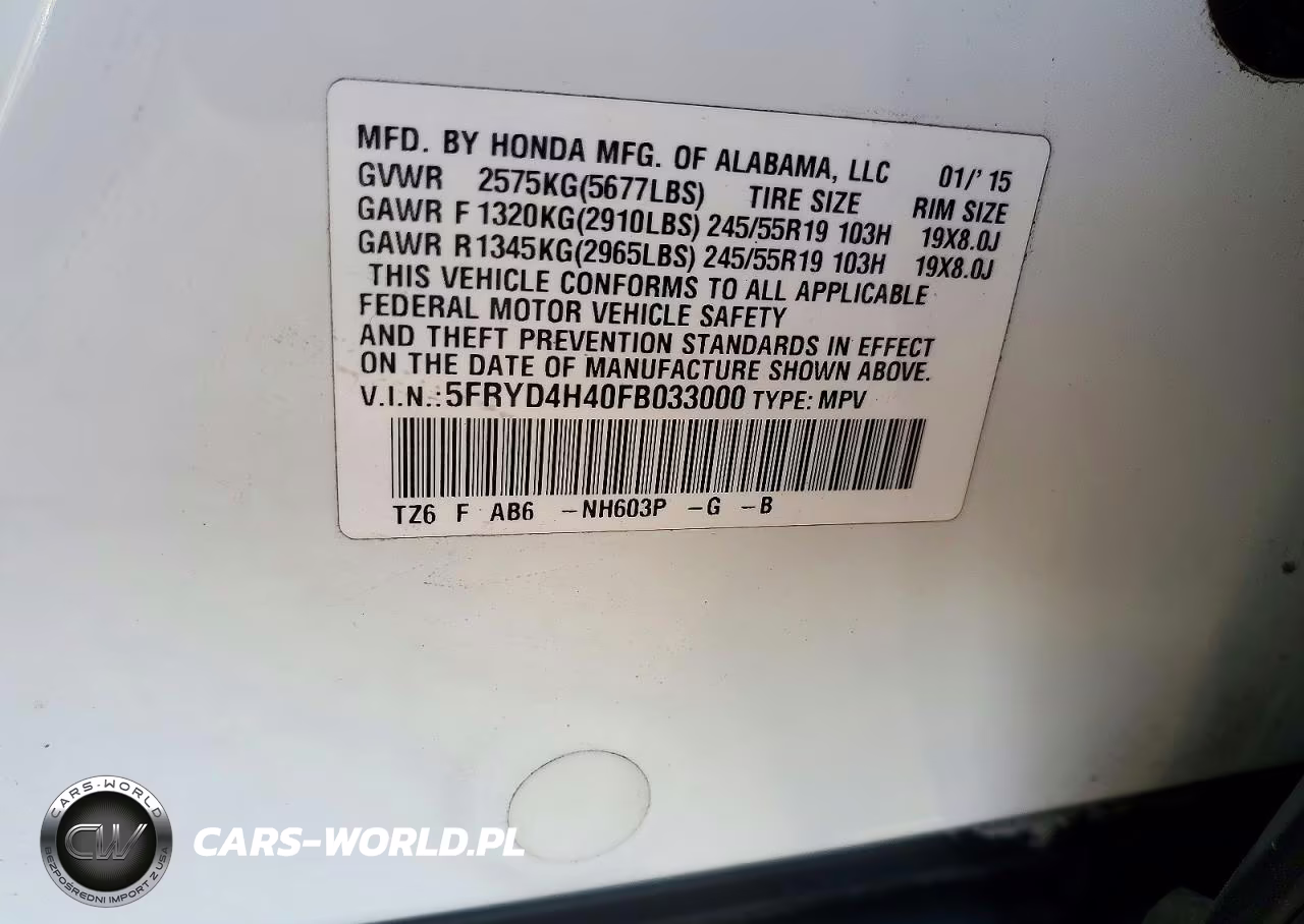 2015 Acura Mdx Technology VIN:5FRYD4H40FB033000 - 13