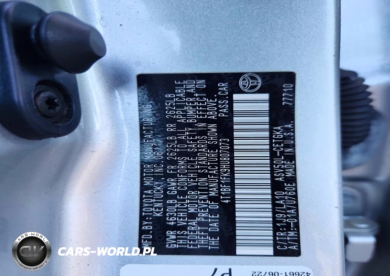2017 Toyota Camry Xle VIN:4T1BF1FK9HU807073 - 12