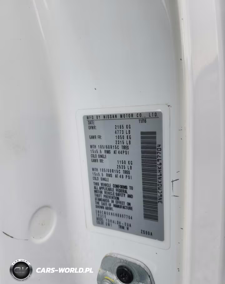 2017 Nissan Nv200 2.5S VIN:3N6CM0KN6HK697704 - 14