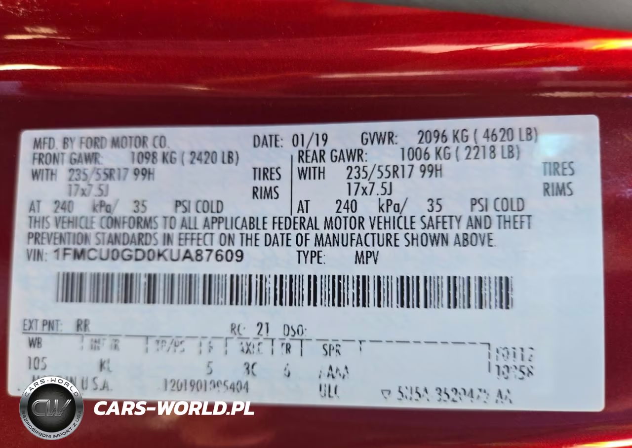 2019 Ford Escape Se VIN:1FMCU0GD0KUA87609 - 13