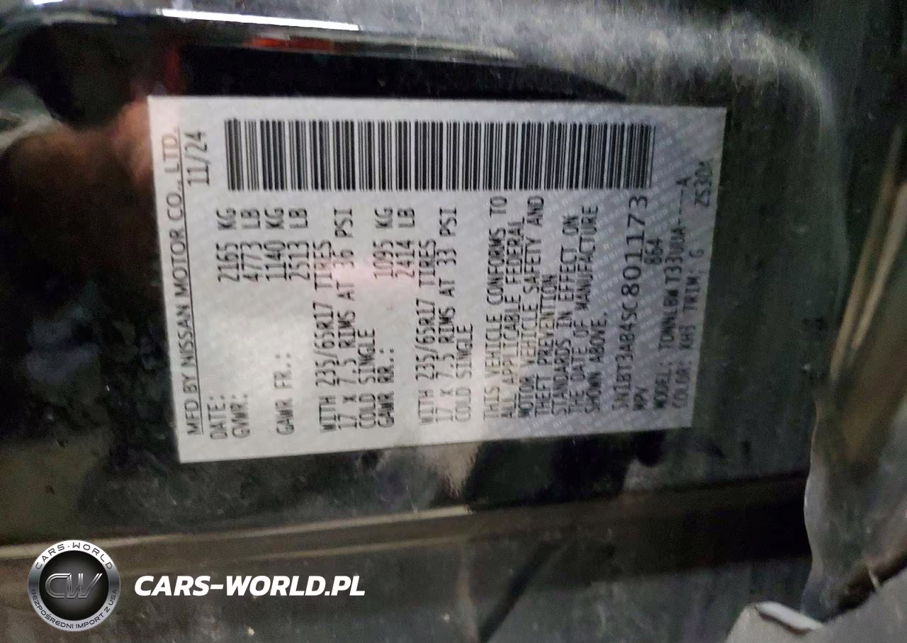 2025 Nissan Rogue S VIN:5N1BT3AB4SC801173 - 13