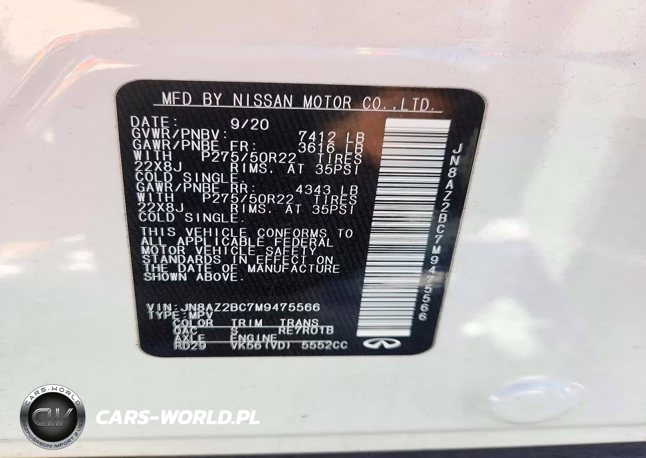 2021 Infiniti Qx80 Sensory VIN:JN8AZ2BC7M9475566 - 13