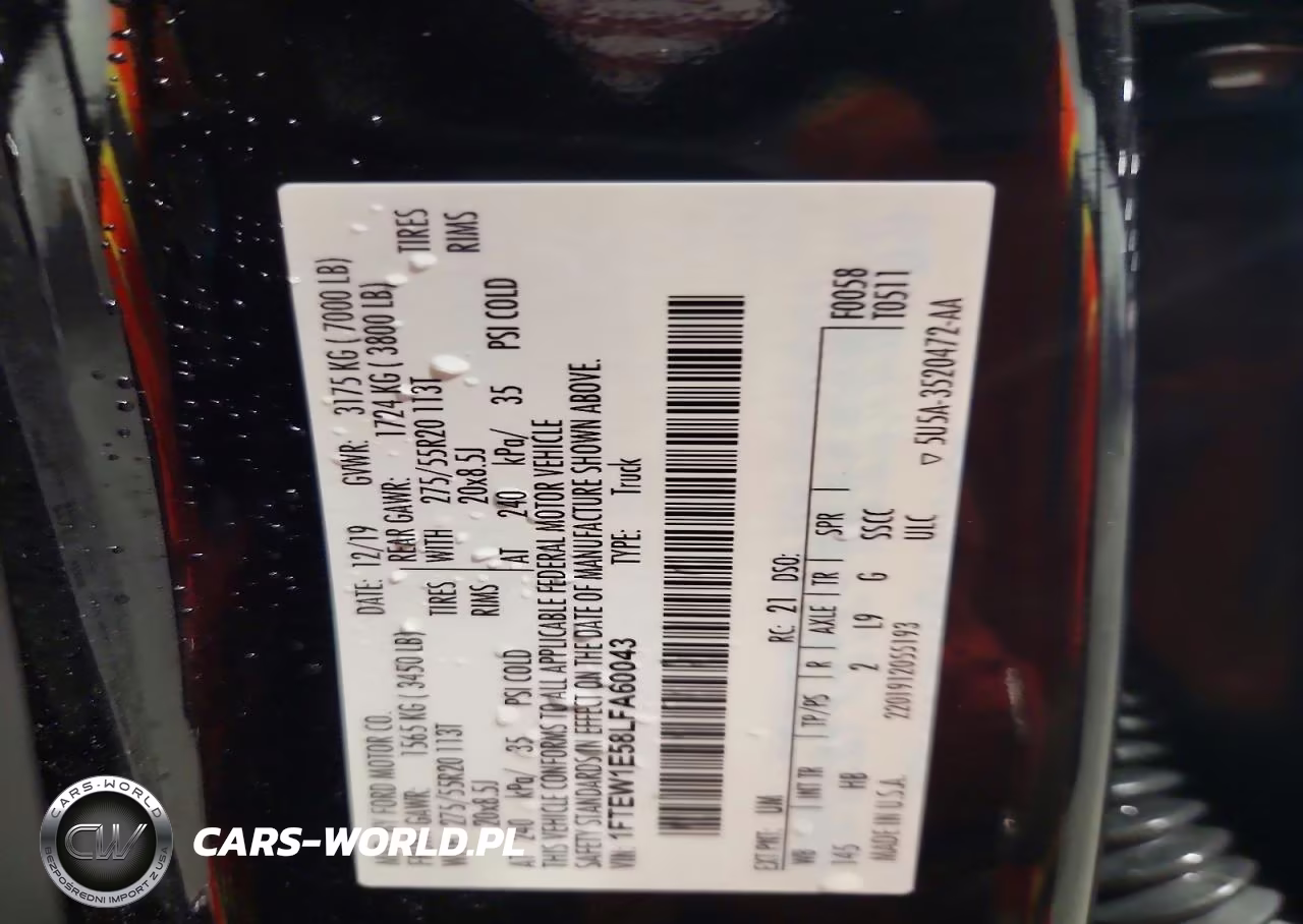 2020 Ford F150 Supercrew VIN:1FTEW1E58LFA60043 - 12