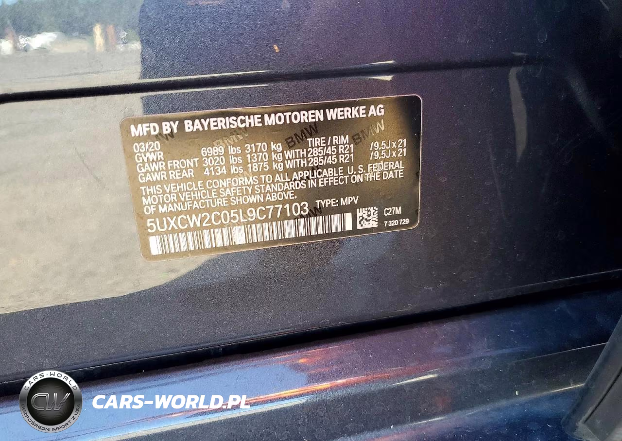 2020 BMW X7 xDrive40I VIN:5UXCW2C05L9C77103 - 13