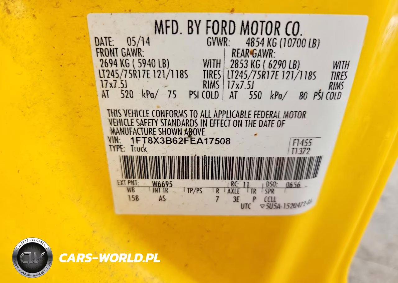 2015 Ford F350 Super Duty VIN:1FT8X3B62FEA17508 - 12