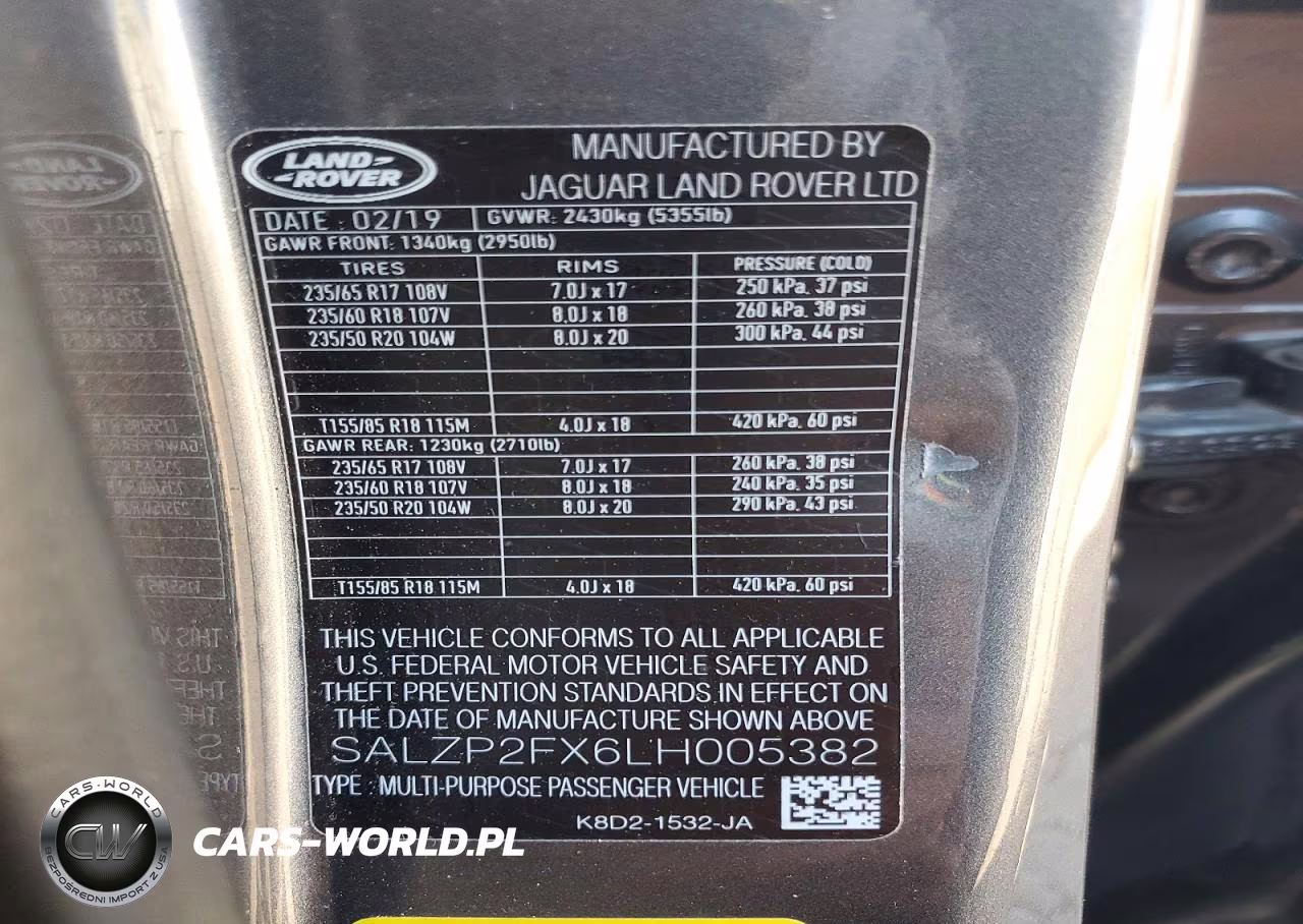 2020 Land Rover Range Rover Evoque Se VIN:SALZP2FX6LH005382 - 13
