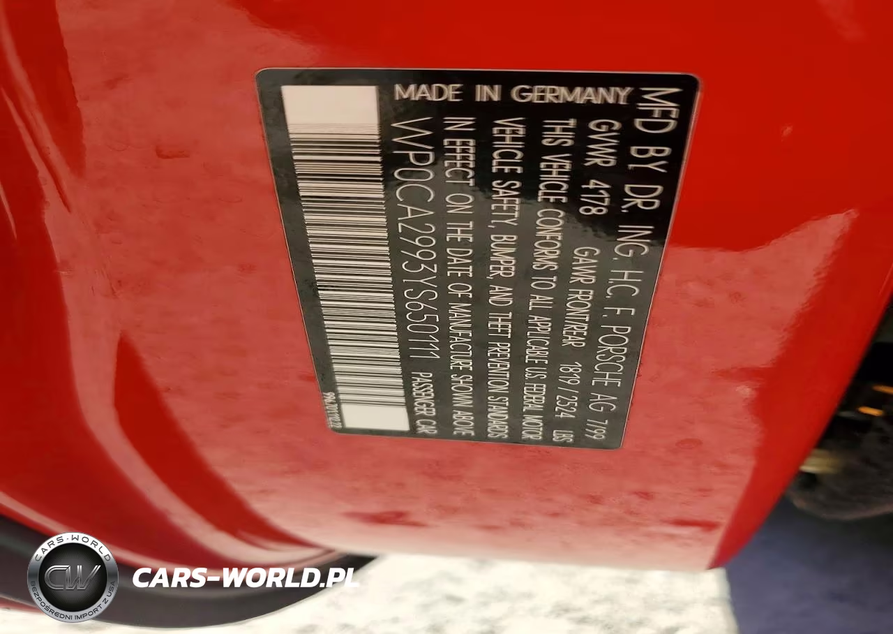 2000 Porsche 911 Carrera 2 VIN:WP0CA2993YS650111 - 12
