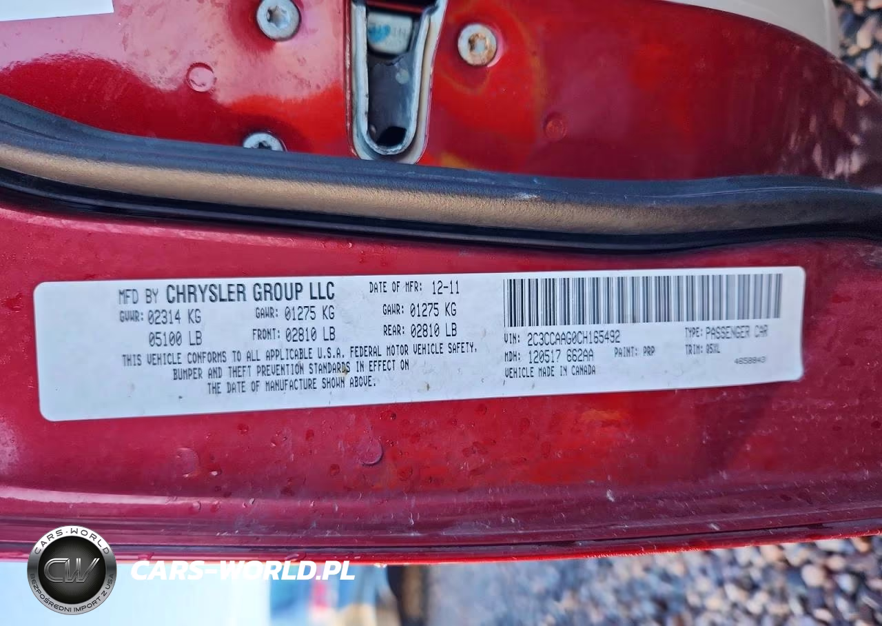 2012 Chrysler 300 VIN:2C3CCAAG0CH165492 - 12