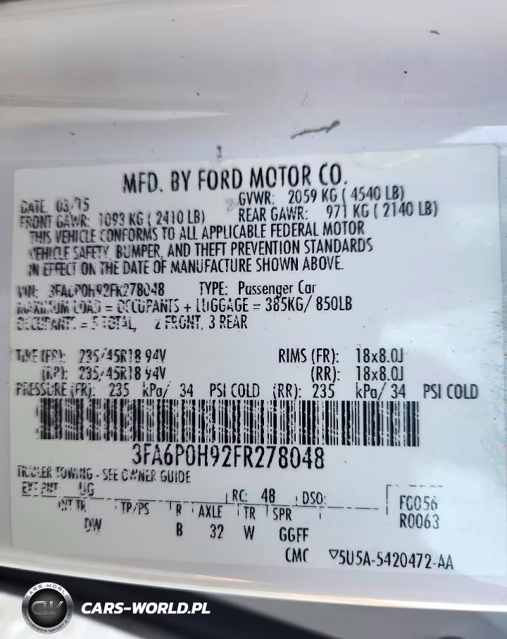 2015 Ford Fusion Se VIN:3FA6P0H92FR278048 - 12