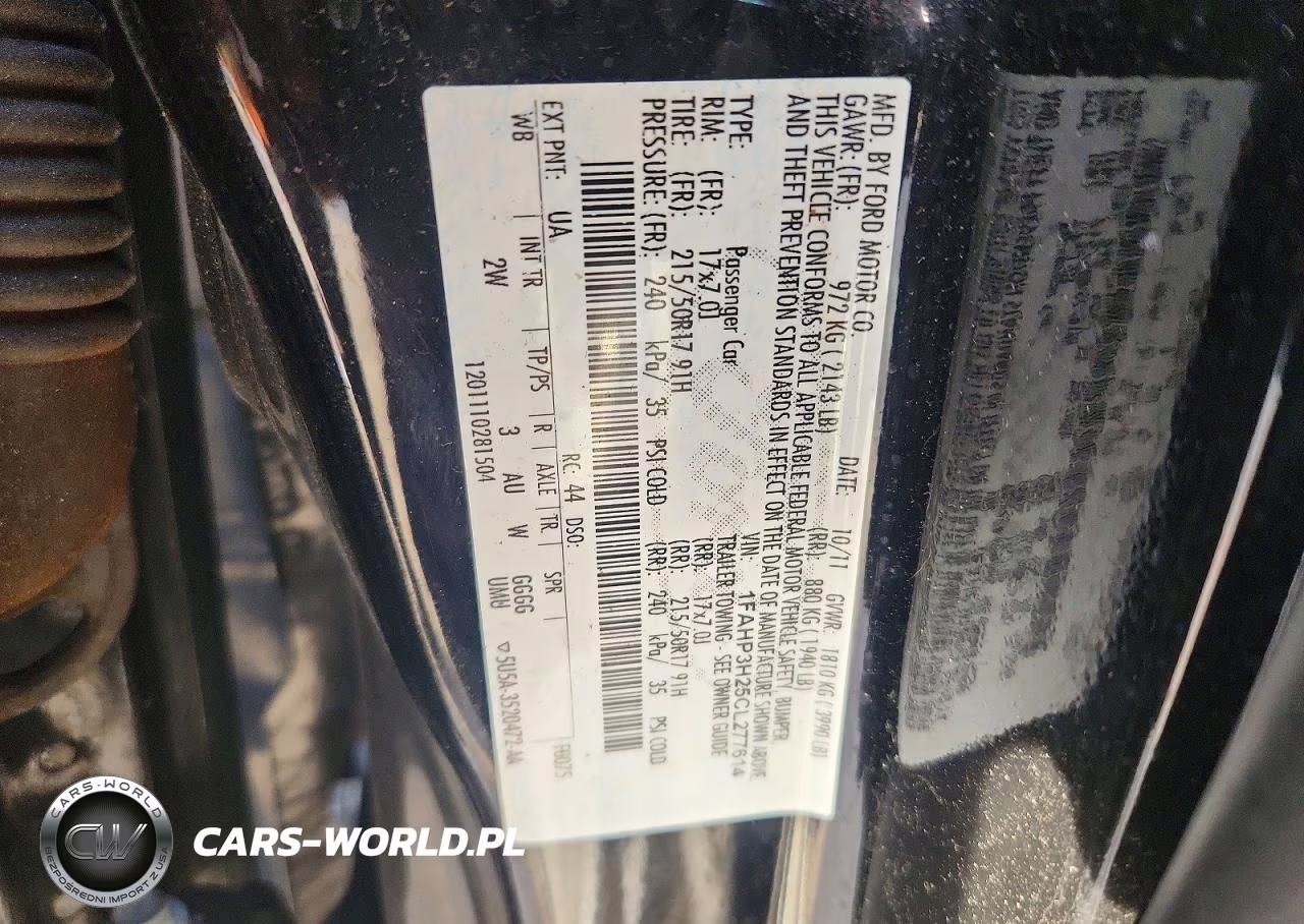 2012 Ford Focus Sel VIN:1FAHP3H25CL277614 - 12
