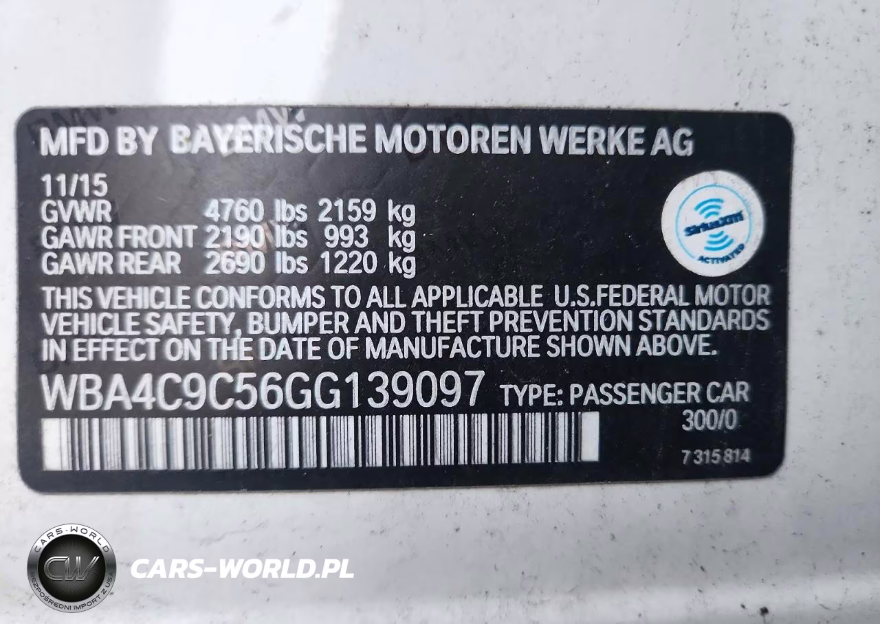 2016 BMW 428 Xi Gran Coupe Sulev VIN:WBA4C9C56GG139097 - 12