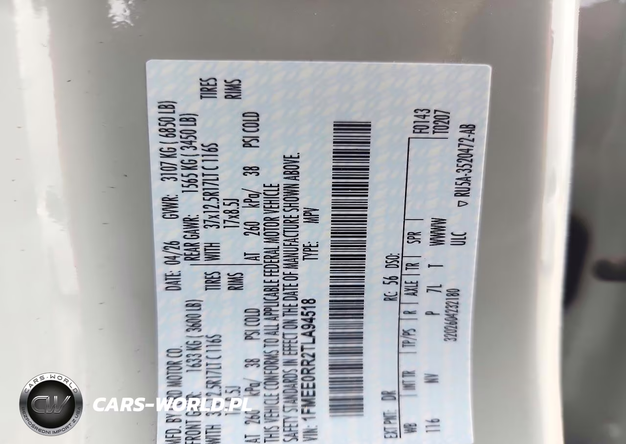 2026 Ford Bronco Raptor VIN:1FMEE0RR2TLA94518 - 13