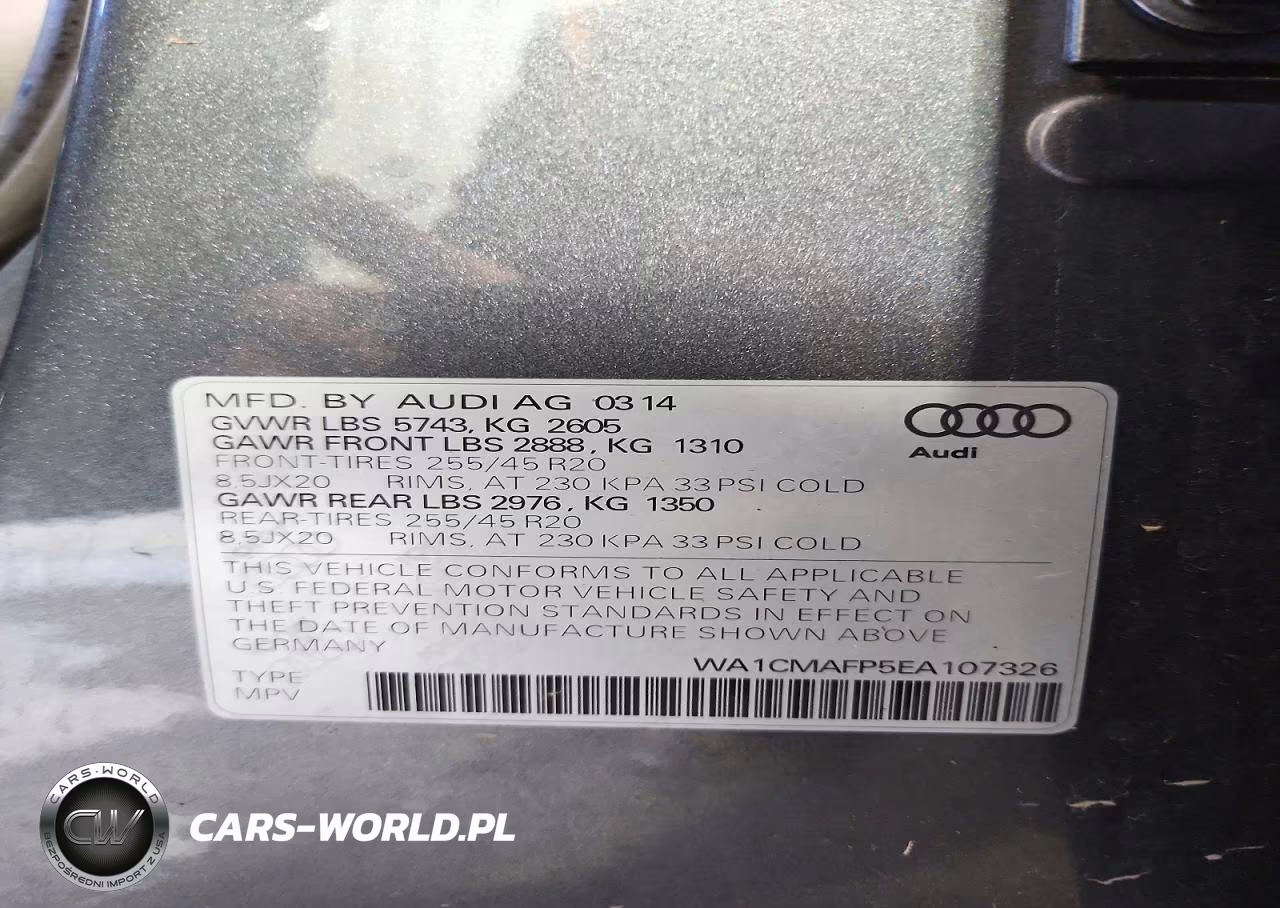 2014 Audi Q5 Tdi Premium Plus VIN:WA1CMAFP5EA107326 - 13