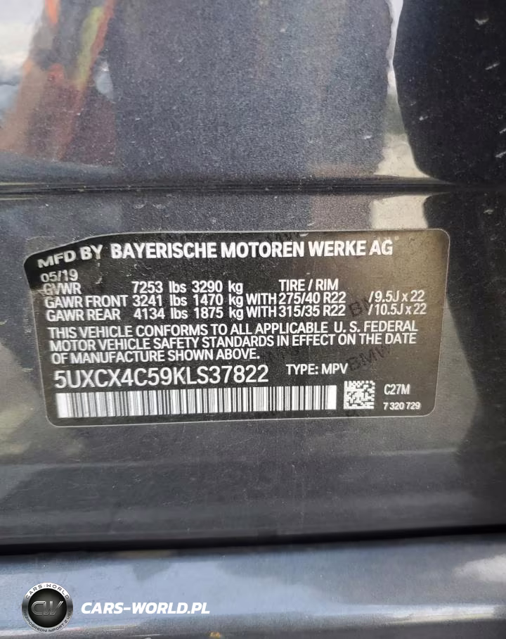 2019 BMW X7 xDrive50I VIN:5UXCX4C59KLS37822 - 14