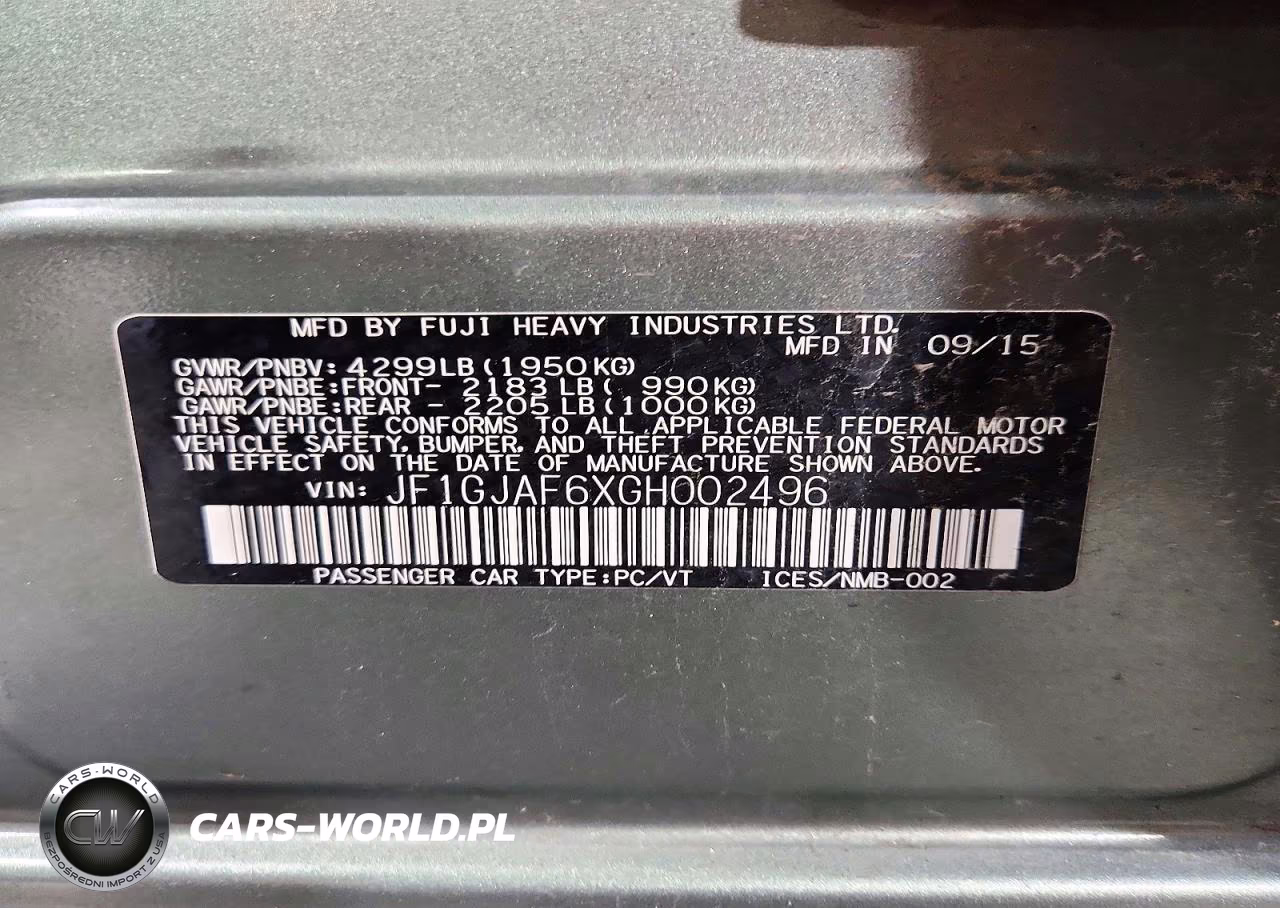 2016 Subaru Impreza Premium Plus VIN:JF1GJAF6XGH002496 - 12