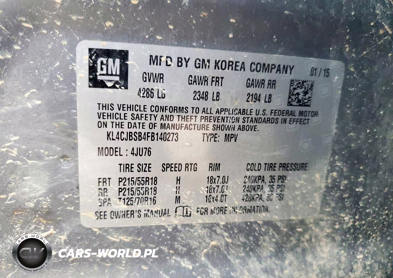 2015 Buick Encore Convenience VIN:KL4CJBSB4FB140273 - 13