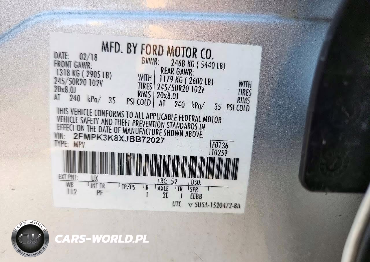 2018 Ford Edge Titanium VIN:2FMPK3K8XJBB72027 - 14