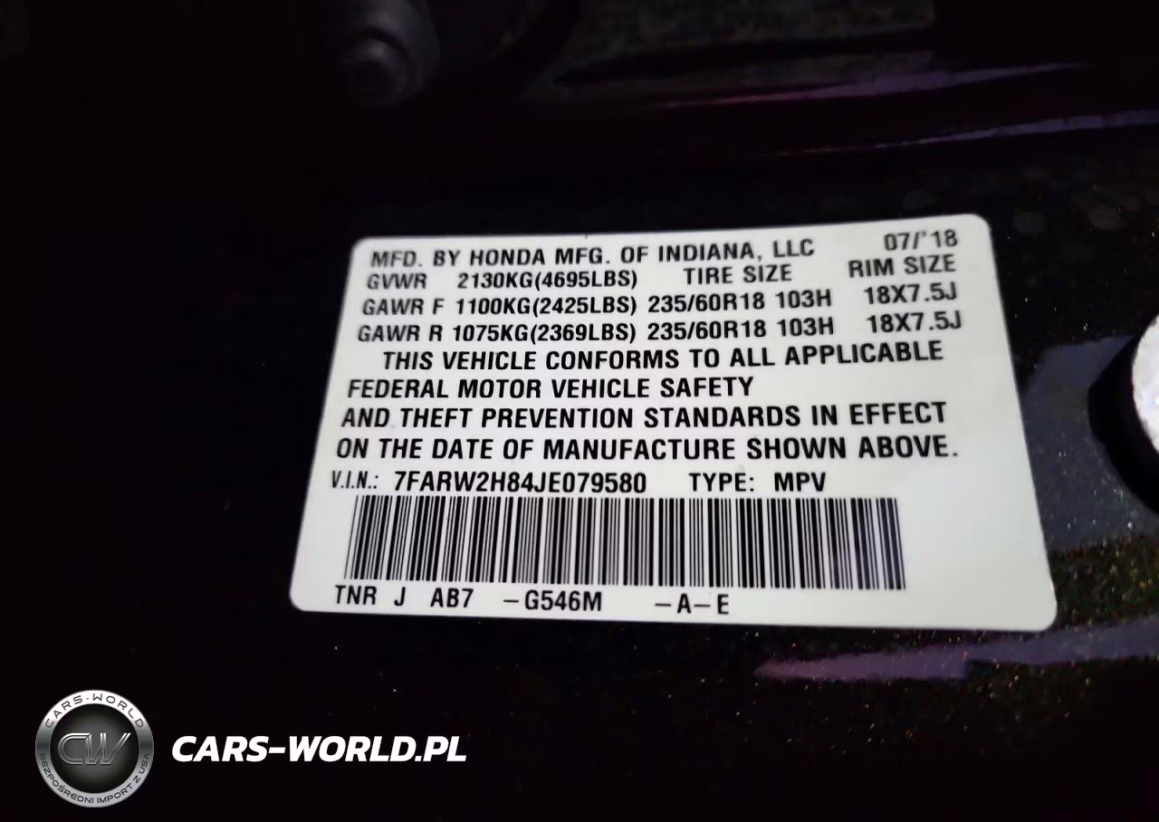 2018 Honda Cr-V Exl VIN:7FARW2H84JE079580 - 12