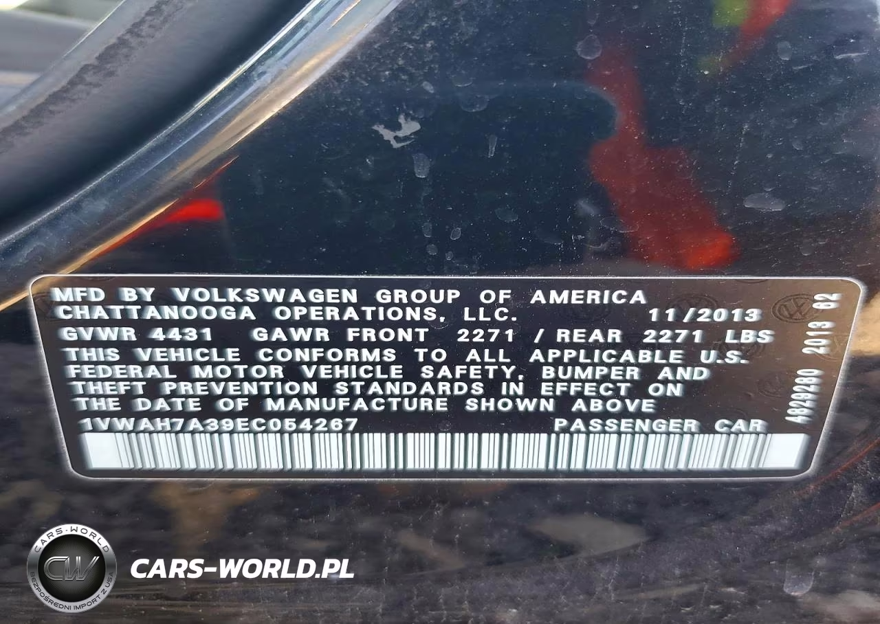 2014 Volkswagen Passat S VIN:1VWAH7A39EC054267 - 12