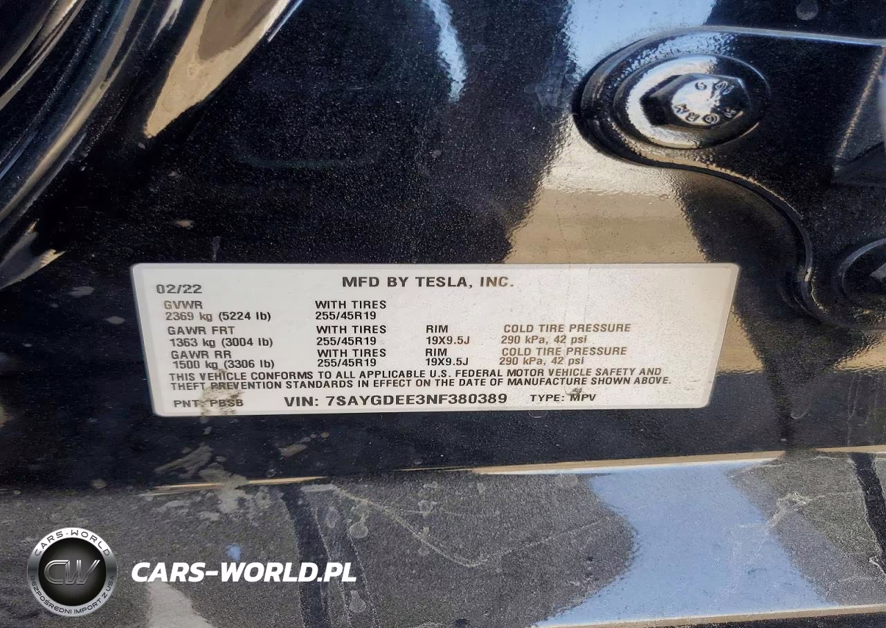 2022 Tesla Model Y VIN:7SAYGDEE3NF380389 - 12