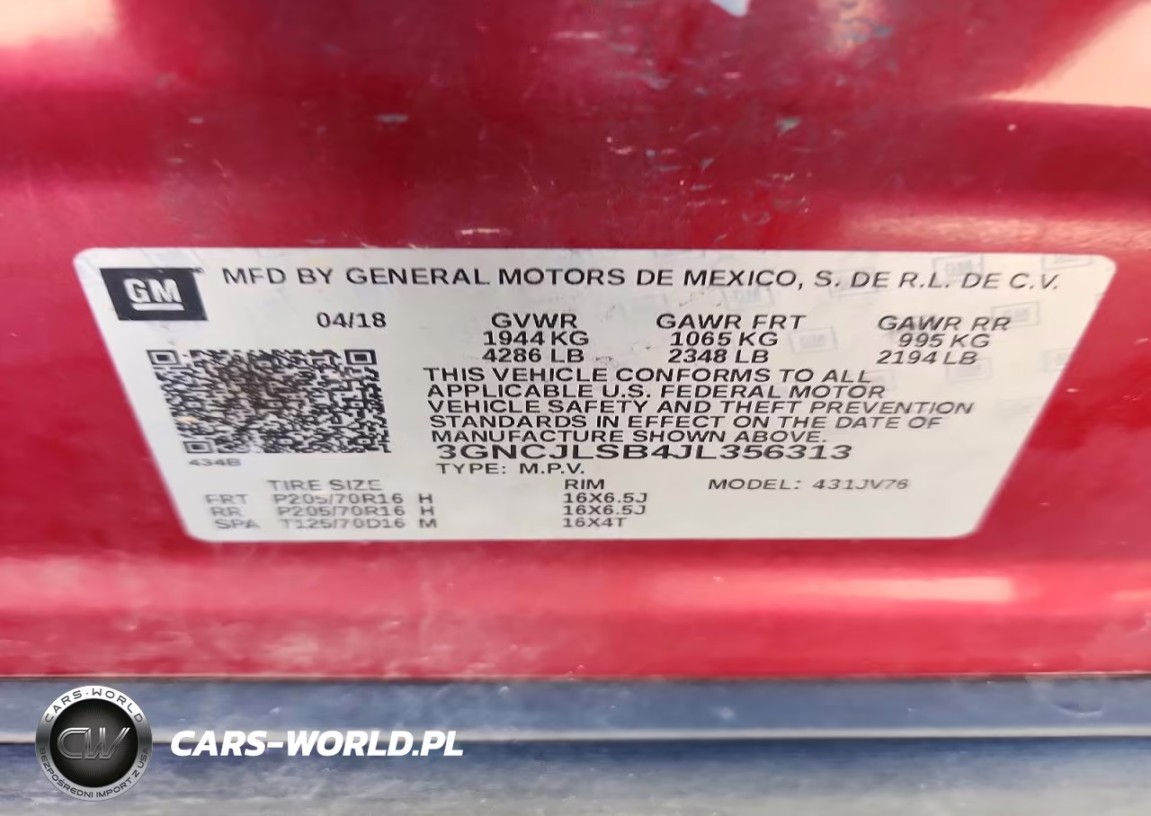 2018 Chevrolet Trax 1Lt VIN:3GNCJLSB4JL356313 - 13