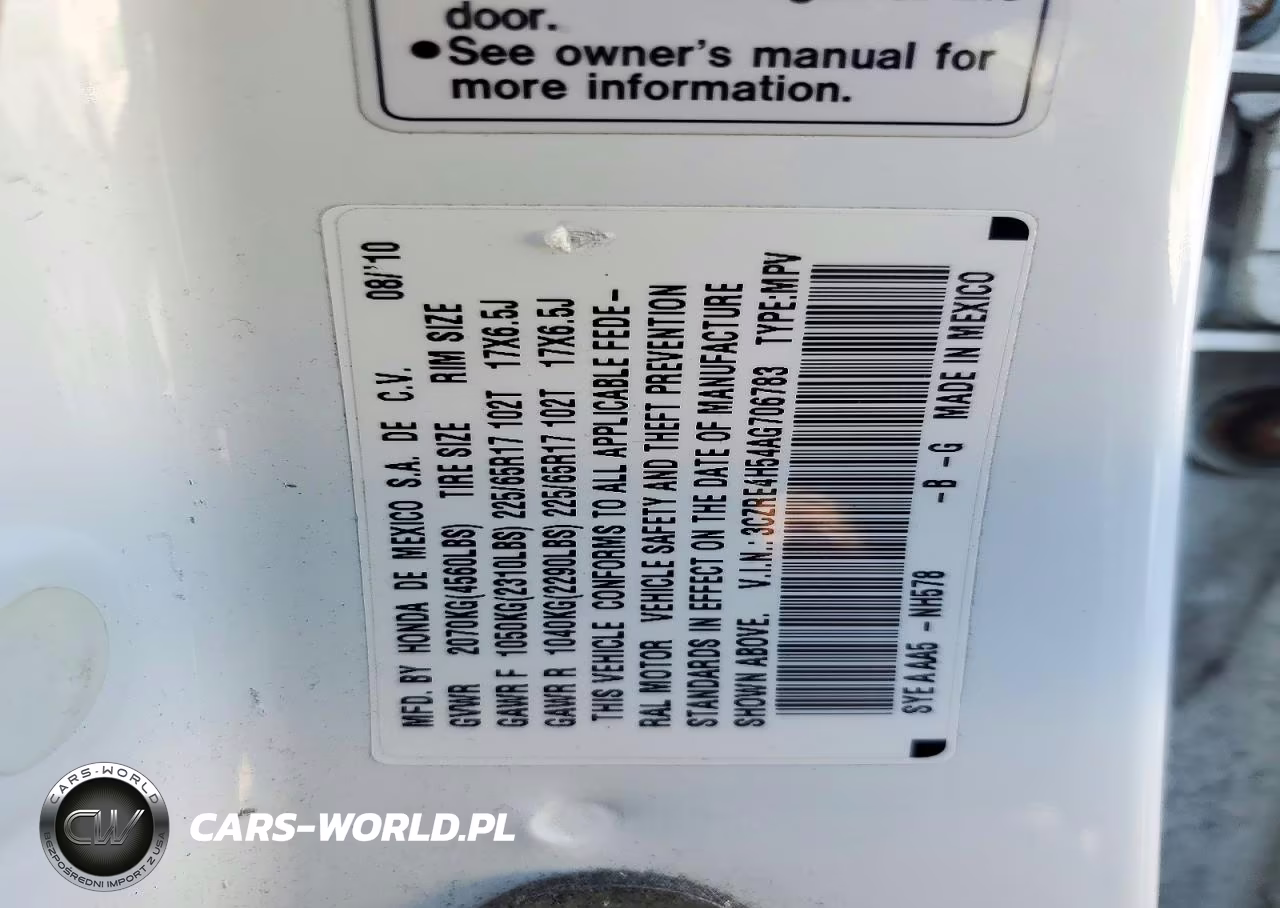 2010 Honda Cr-V Ex VIN:3CZRE4H54AG706783 - 13
