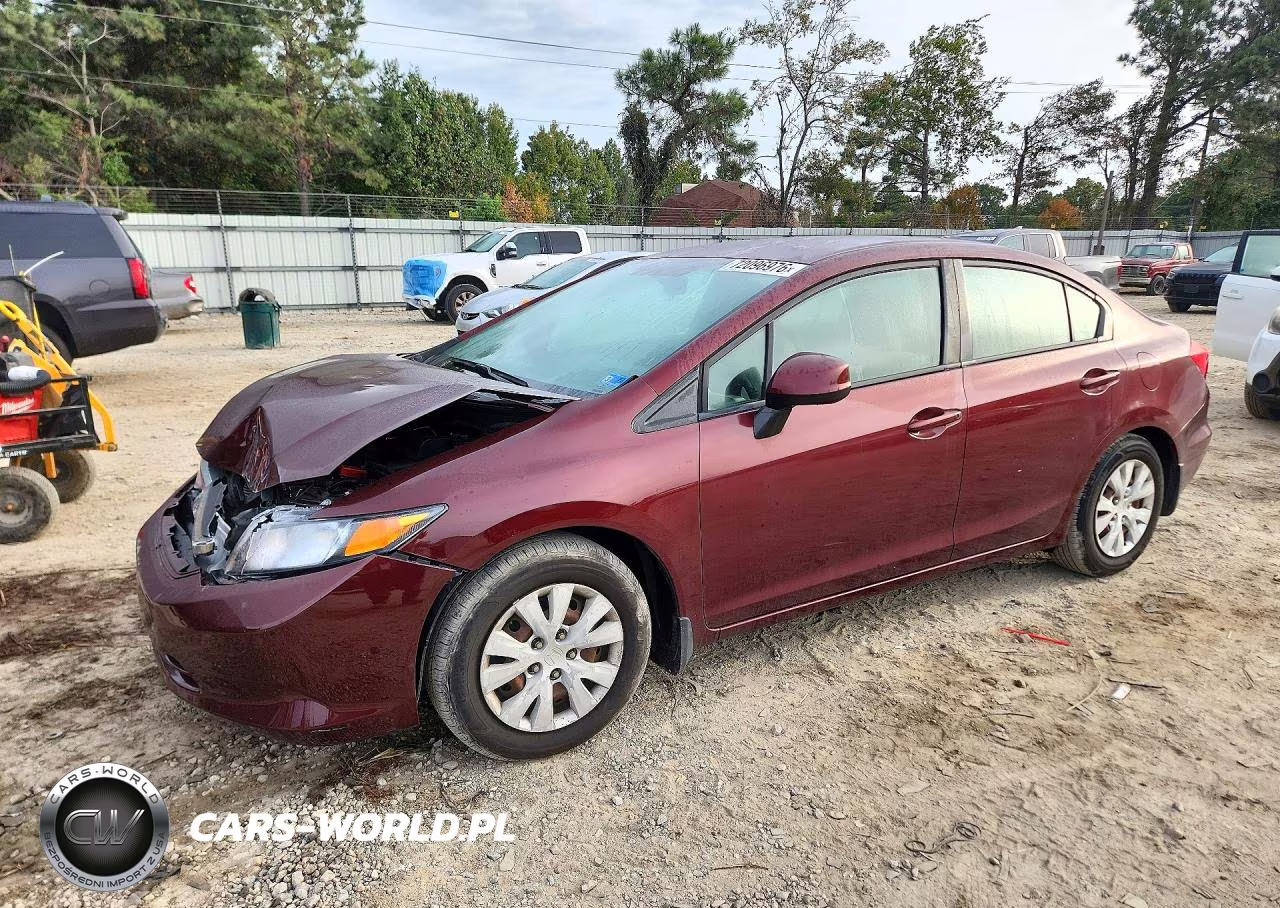 2012 Honda Civic Lx VIN:2HGFB2F58CH533864 - 1