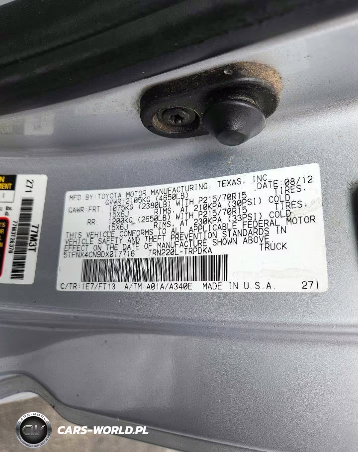2013 Toyota Tacoma Base VIN:5TFNX4CN9DX017716 - 12
