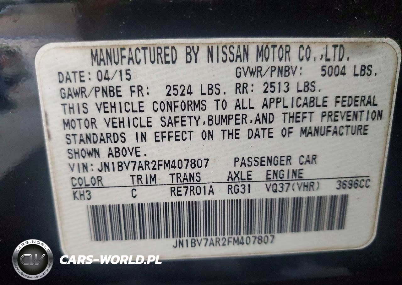 2015 Infiniti Q50 Premium VIN:JN1BV7AR2FM407807 - 13