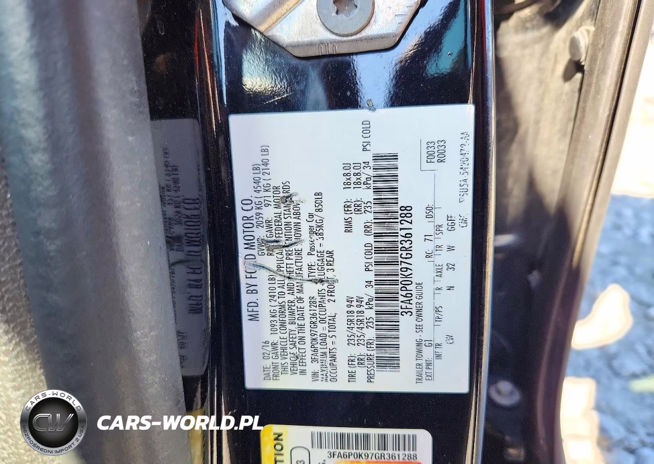 2016 Ford Fusion Titanium VIN:3FA6P0K97GR361288 - 12
