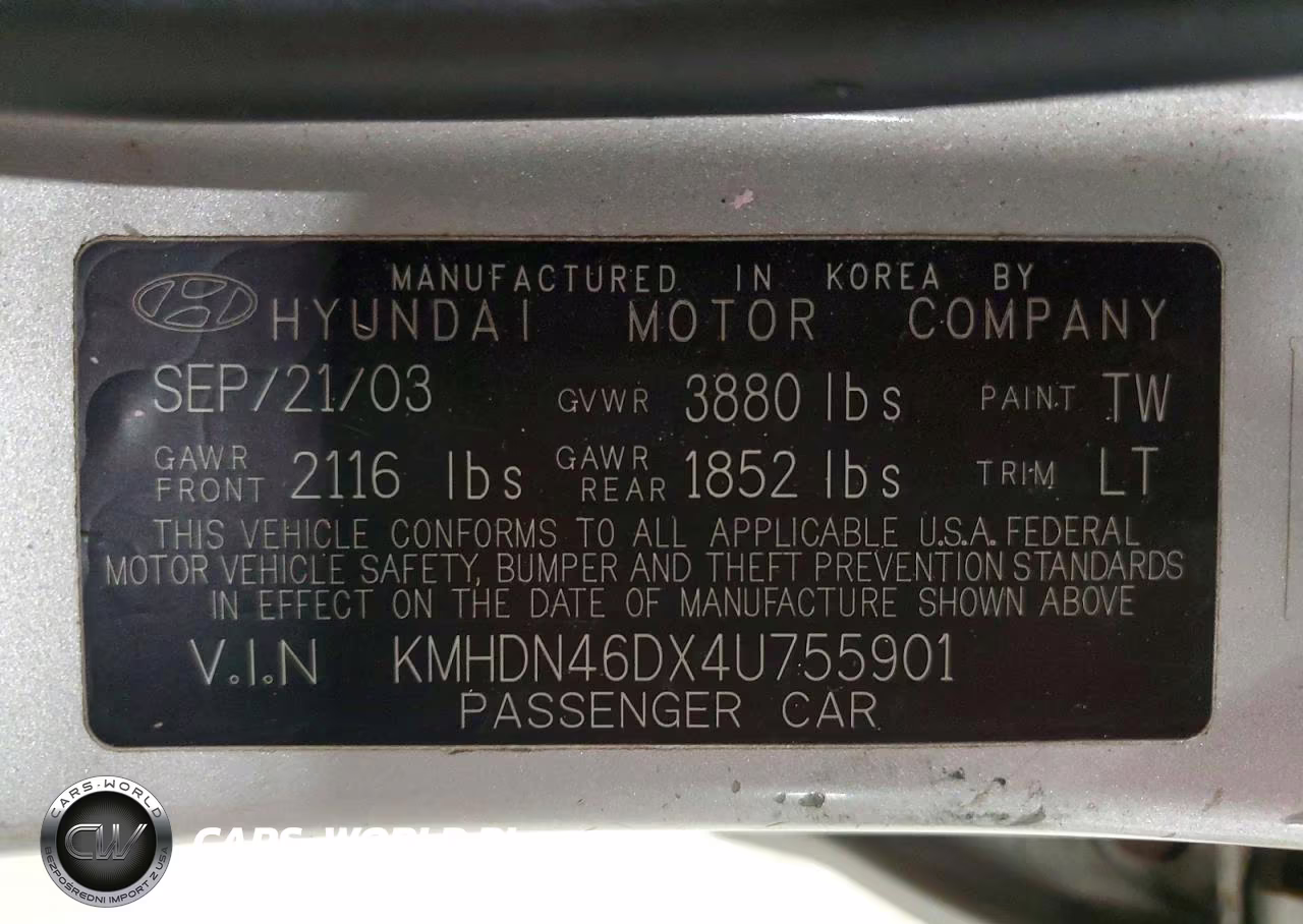 2004 Hyundai Elantra Gls VIN:KMHDN46DX4U755901 - 12