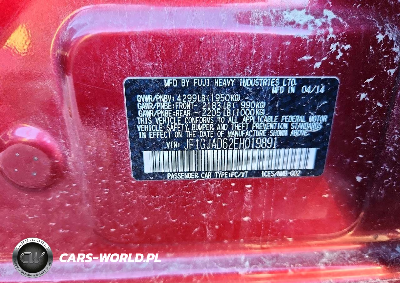 2014 Subaru Impreza Premium VIN:JF1GJAD62EH019891 - 12