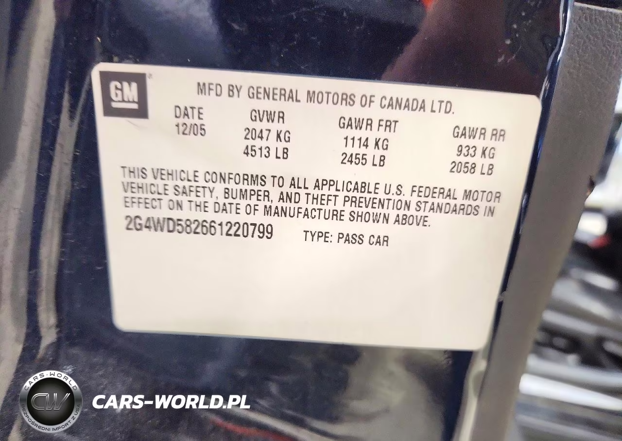 2006 Buick Lacrosse Cxl VIN:2G4WD582661220799 - 12