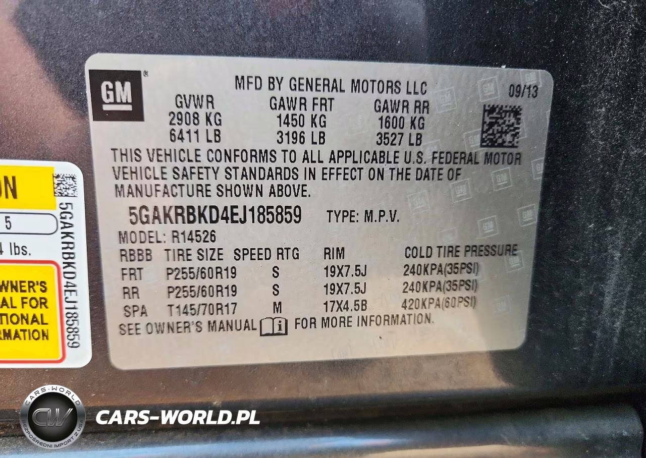 2014 Buick Enclave VIN:5GAKRBKD4EJ185859 - 13