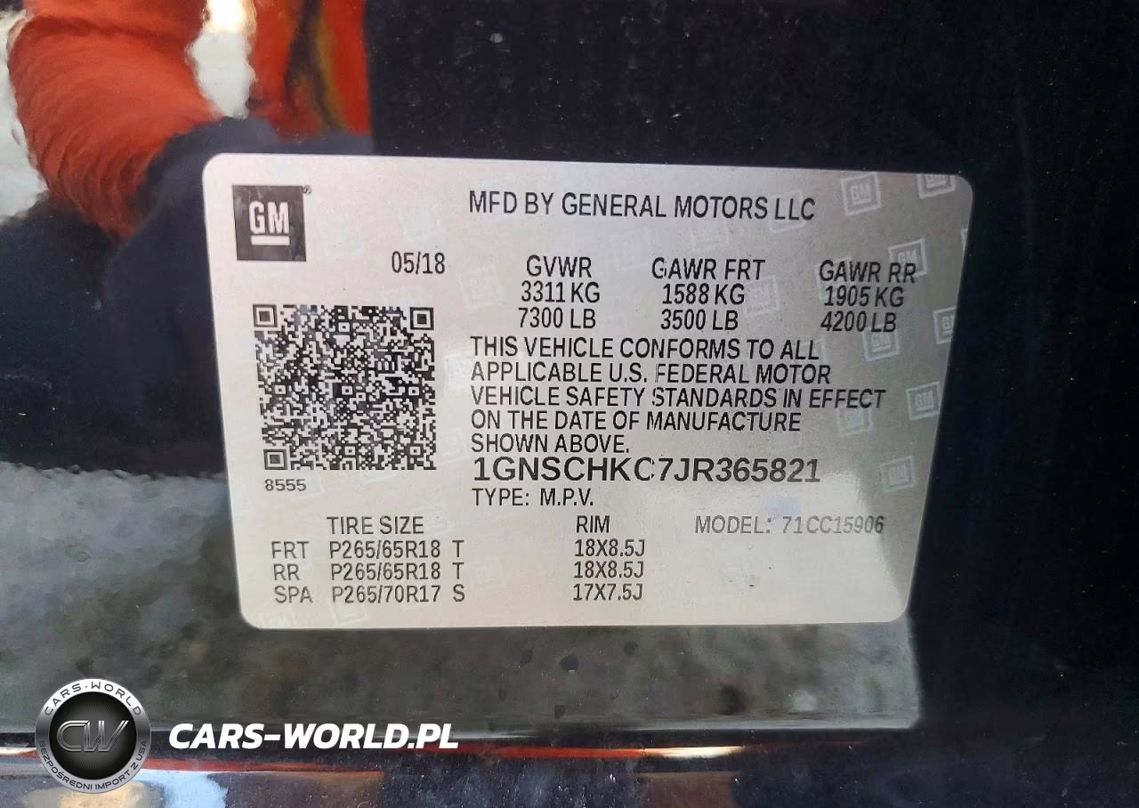 2018 Chevrolet Suburban C1500 Lt VIN:1GNSCHKC7JR365821 - 13