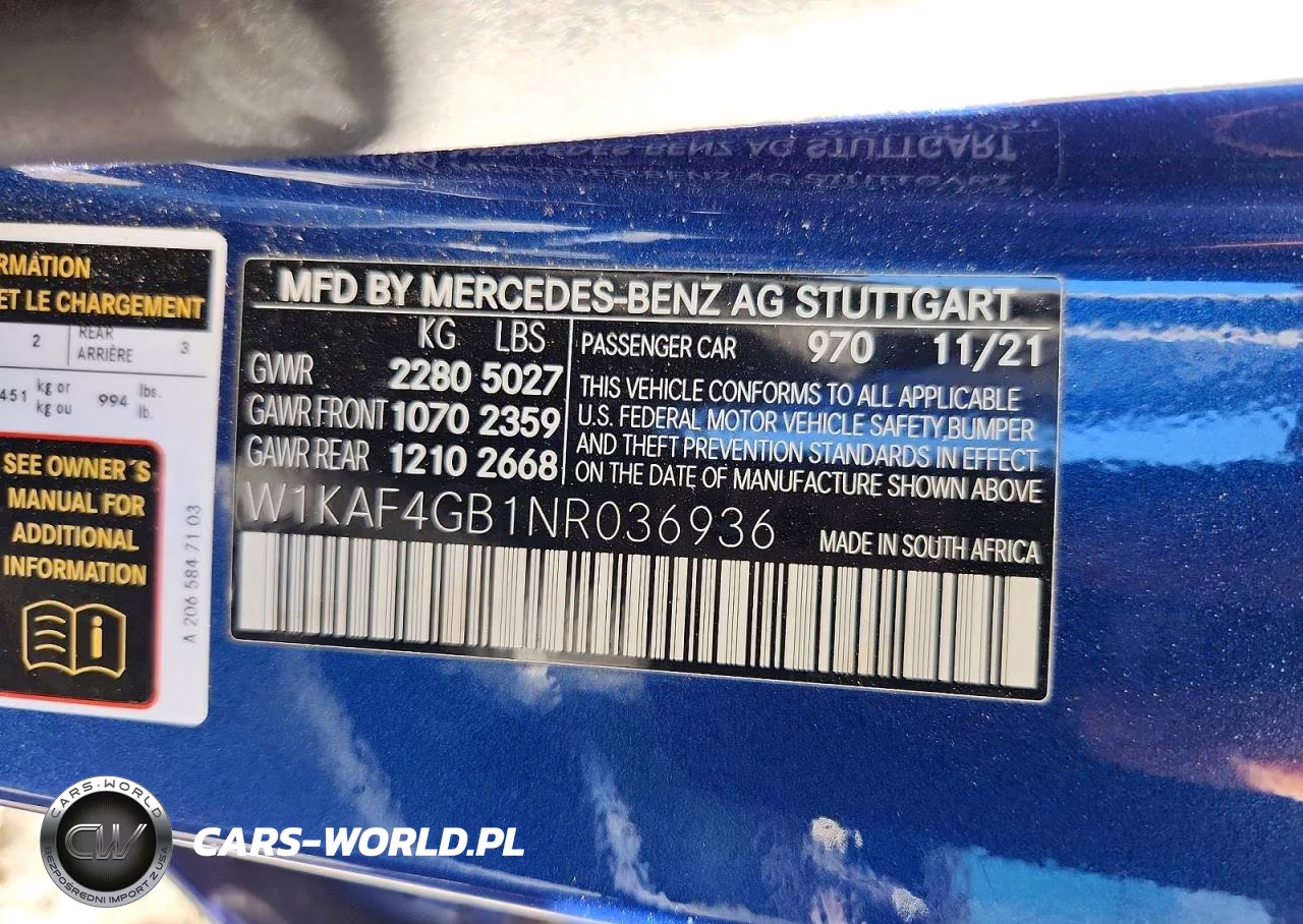 2022 Mercedes-Benz C 300 VIN:W1KAF4GB1NR036936 - 12