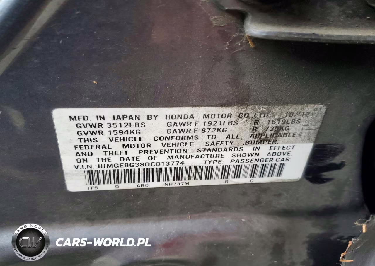 2013 Honda Fit VIN:JHMGE8G38DC013774 - 12