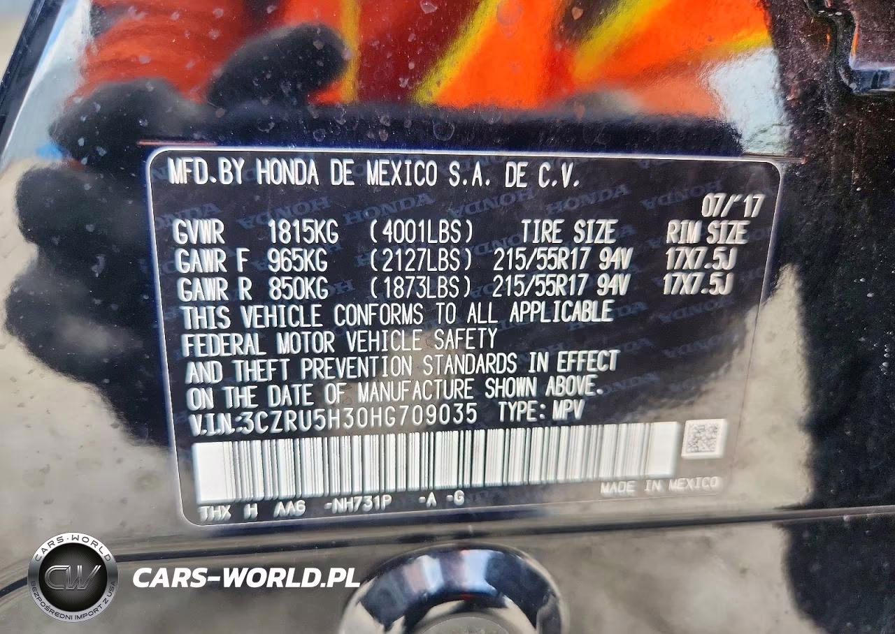 2017 Honda Hr-V Lx VIN:3CZRU5H30HG709035 - 13