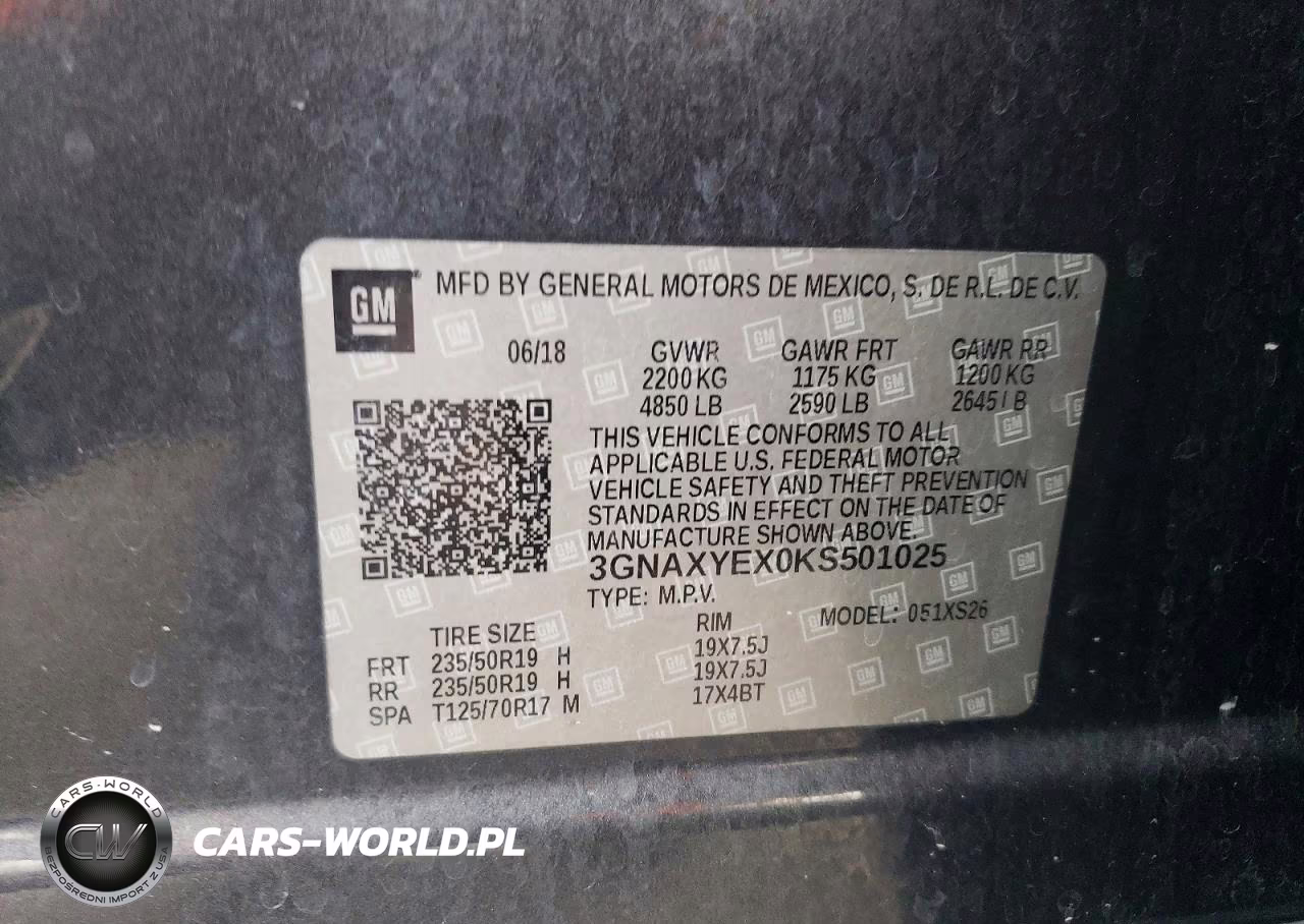 2019 Chevrolet Equinox Premier VIN:3GNAXYEX0KS501025 - 13